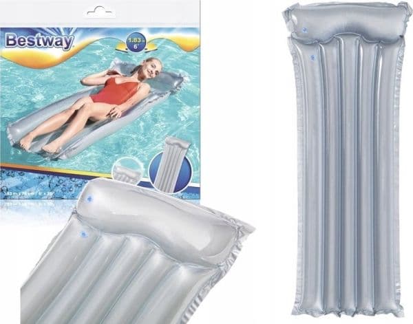 Bestway oppblåsbar madrass til bading grå 183 x 76 cm 44013