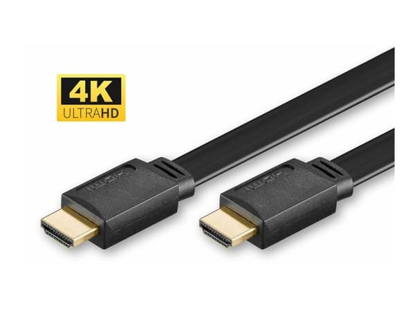 MicroConnect - HDMI-kabel - HDMI hann til HDMI hann - 5 m - flat