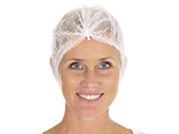 Hårnät för engångsbruk, Mob Cab Large 60cm Non-woven, vit, förpackning om 1000 st