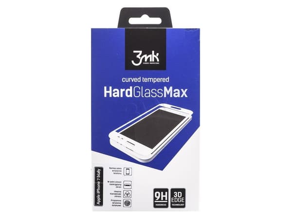 3mk HardGlass MAX härdat glas vit till iPhone 7
