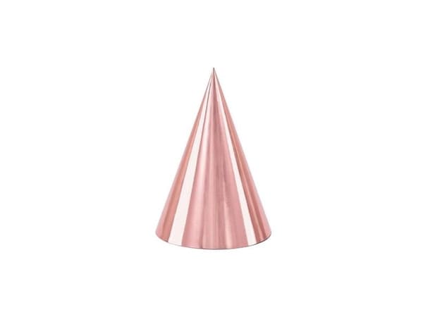 Party Deco hattar rosa/guld - 6 st (universell)