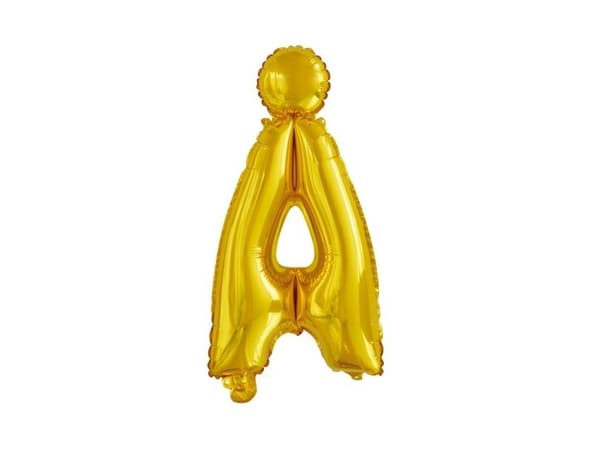 Folie ballon Å, guld 41 cm