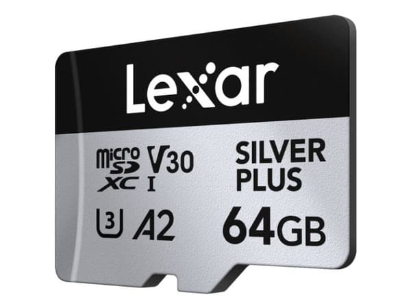 Lexar Professional SILVER PLUS microSDXC UHS-I-kort 64 GB