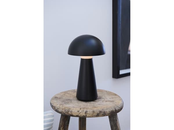 Sirius Sam Genopladelig Lampe - Sort - H 28 cm