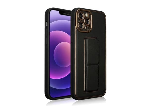 Uusi Kickstand Kotelo iPhone 13 Pro jalustalla musta