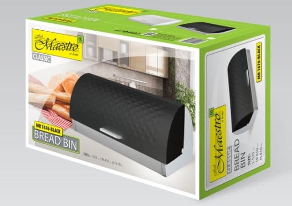 Maestro brødkasse sort MR-1676