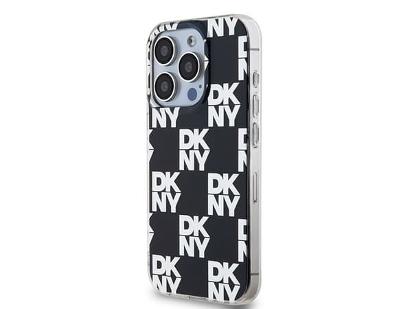 DKNY DKNY DKHCP15LHDLCEK iPhone 15 Pro 6.1" czarny/black hardcase IML Checkered Mono Pattern