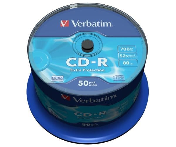 Verbatim - 50 x CD-R - 700 MB (80min) 52x - spindel