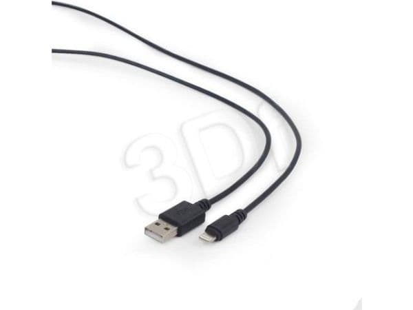 Gembird CC-USB2-AMLM-2M, 2 m, Lightning, USB A, Musta, Suora, Suora