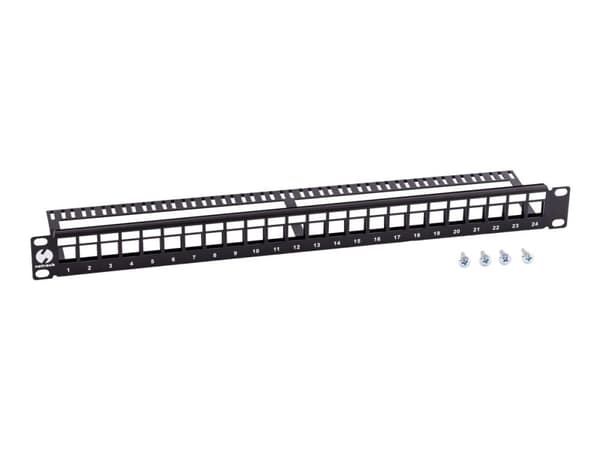 NetRack Netrack patchpanel 19 "24-port, empty, black