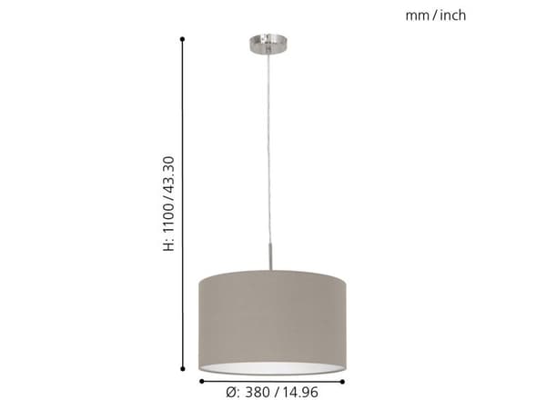 EGLO PASTERI pendel Ø380 taupe