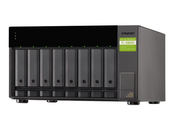 QNAP TL-D800C - Hårddiskarray - 8 fack (SATA-600) - USB 3.2 Gen 2 (extern)