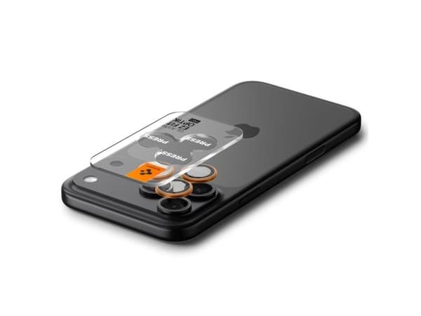 Spigen Optik Pro kameralinsglas för iPhone 16 Pro / Max / 17 Pro / Max - orange