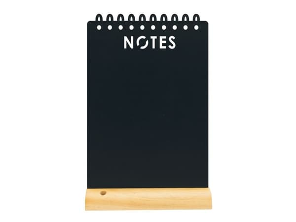 Securit® Silhouette NOTES bordsskylt i svart