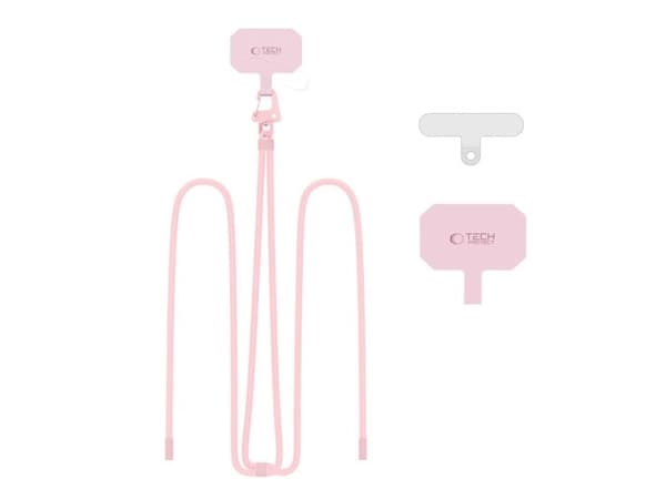 Tech-Protect TECH-PROTECT C5S stropp ROPE CROSSBODY STRAP baby pink
