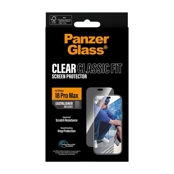 PanzerGlass Screen Protector iPhone 18 Pro Max | Classic fit w. EasyAligner
