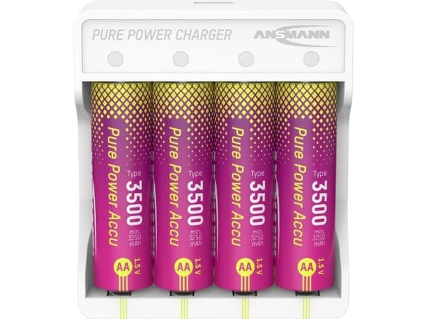 Ladowarka Ansmann PurePower Charger Set – Includes 4 x AA 3500mAh Batteries