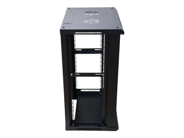 Extralink - Rack skåp - väggmontering - svart - 15U - 19"