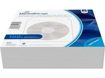MediaRange BOX162, Överdrag, 1 diskar, Vit, papper, Plast, 124 mm, 124 mm