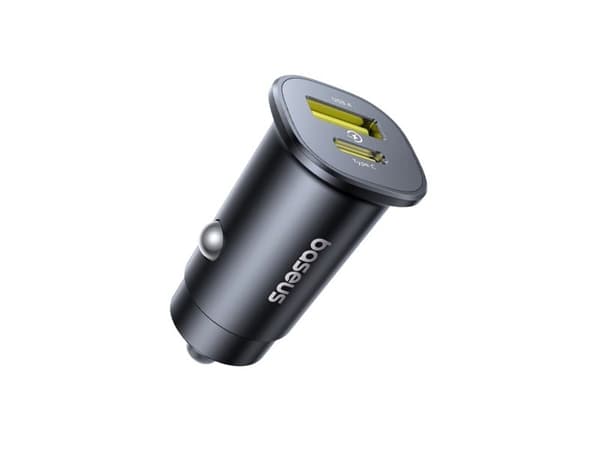 Baseus GoTrip USB-C / USB-A 30W autolaturi - musta