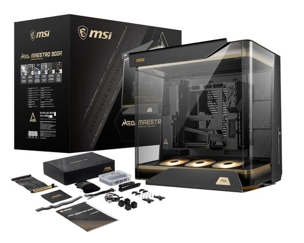 MSI MEG Maestro 900R, Full Tower, PC, EATX, ATX, micro ATX, Mini-ITX, Multi, Botten, Fall fläktar, 17 cm