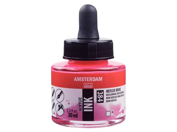 Schjerning Amsterdam Acrylic Ink flaska Reflex Rose 384