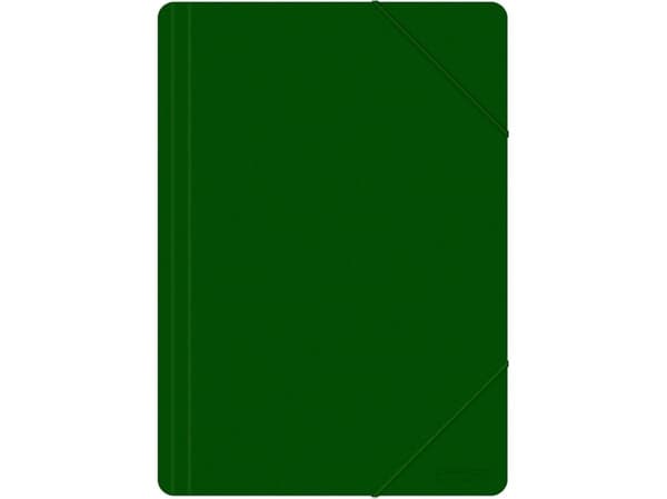 Office Products Folder with rubber band A4, PP, 500 microns, 3-fold, green