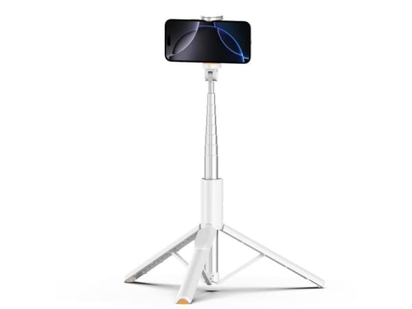 Selfiepinne Tech-Protect L09S med stativ - vit