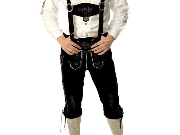 Äkta läderhosen, svarta