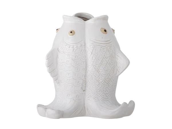 CREATIVE COLLECTION Fili vase, hvit, steingods