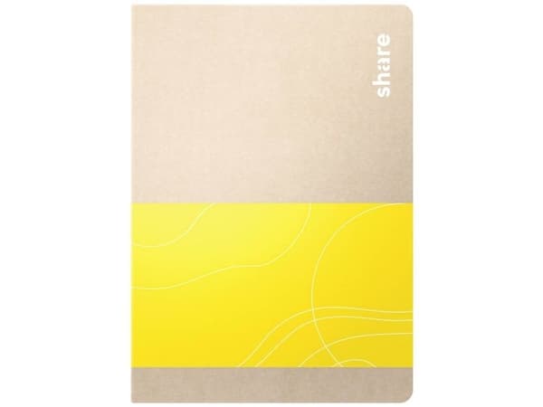 share 4-0015005 Notesbog linieret Gul Antal blade: 40 DIN A6