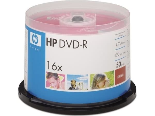 HP DME00025, DVD+R, 50 kpl, 4,7 GB