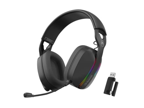 Marvo Pulz 70W, hodetelefoner, volumkontroll, sort, Tri-mode