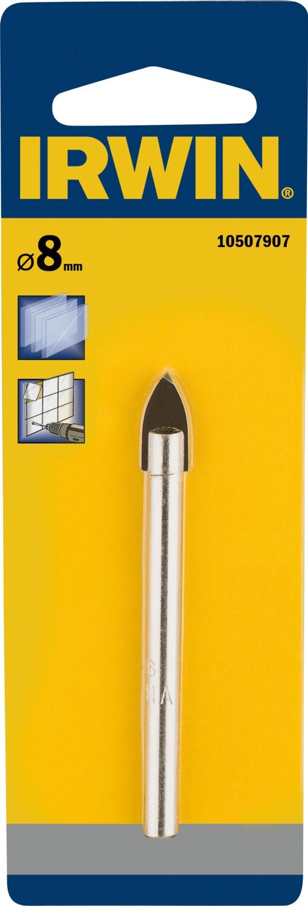 IRWIN 10507905, Drill, Spade bor bit, 6 mm, Glass, Rustfritt stål, SDS-plus shank