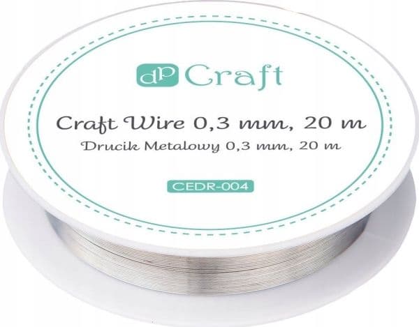 DP Craft metalltråd DPCRAFT 0,3 mm 20 m - sølv