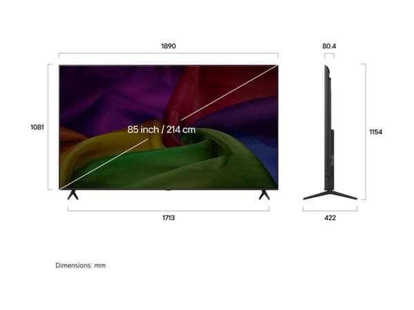 LG UHD-televisio 85NU800B3LA 85"