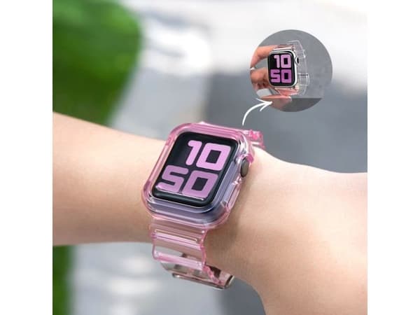 Hurtel silikonrem / stropp Strap Light Set til Apple Watch 44 mm - svart