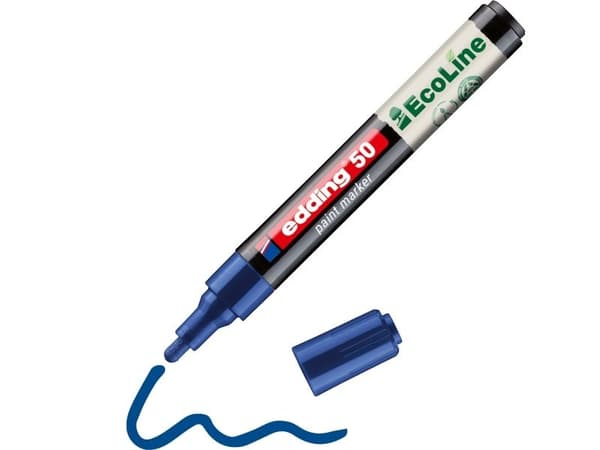 Edding 50 EcoLine, Blå, Blå, 2 mm, 4 mm, 15 mm, 140 mm
