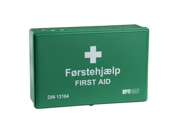 Forbindskasse BASIC artikler til behandling af småskader HxBxL: 8x17x26cm