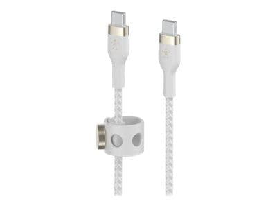 Belkin BOOST?CHARGE PRO Flex, 3 m, USB C, USB C, USB 2.0, Valkoinen
