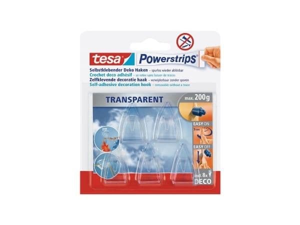 TESA 58900-00013, Läpinäkyvä, 5 kpl