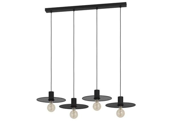 EGLO IKESTON LANGBORD 4L E27 SORT/GITTER