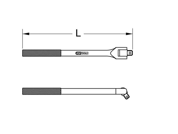KS TOOLS BRONZEplus leddhåndtak 1/2" 215 mm (963.1273)