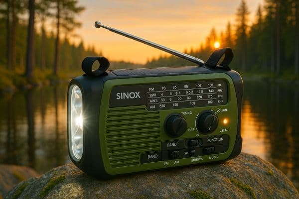 Sinox Bluetooth®-hätäradio. Vihreä