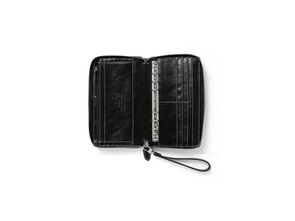 Filofax Malden Ringbind Personal Compact Zip Handledsrem Svart