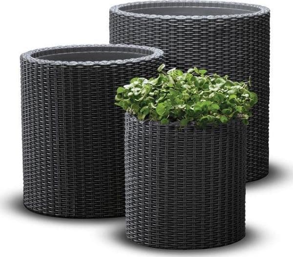 Keter S+M+L Sylinderplanter antrasitt