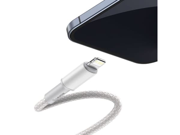 Baseus CATLGD-A02, 2 m, Lightning, USB C, Hankjønn, Hankjønn, Hvit