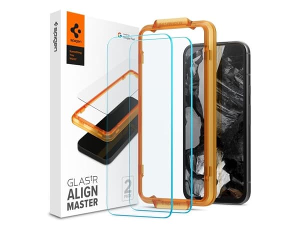 Spigen GLAS.tR Align Master, Google, Pixel 8a, Ripebestandig, Transparent, 2 stk.