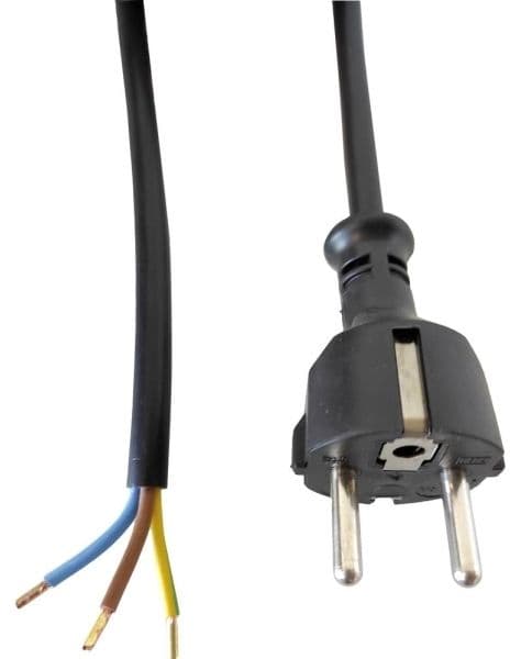 HEL U 84464-1 strömkabel svart 2 m