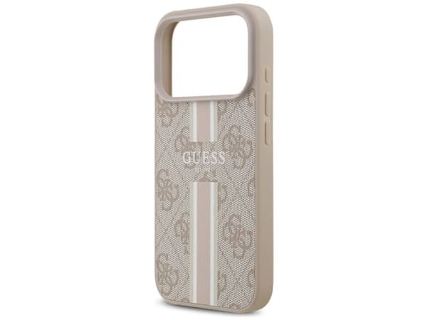 Guess 4G printed stripes MagSafe-etui for iPhone 17 Pro - rosa